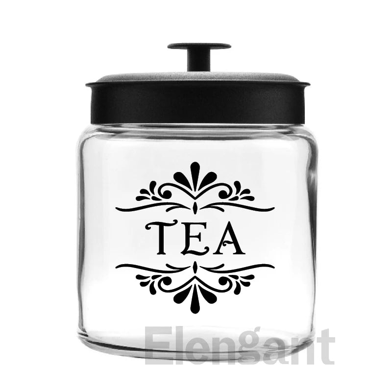 Coffee, Tea, Flour, Sugar Vinyl Art Decals