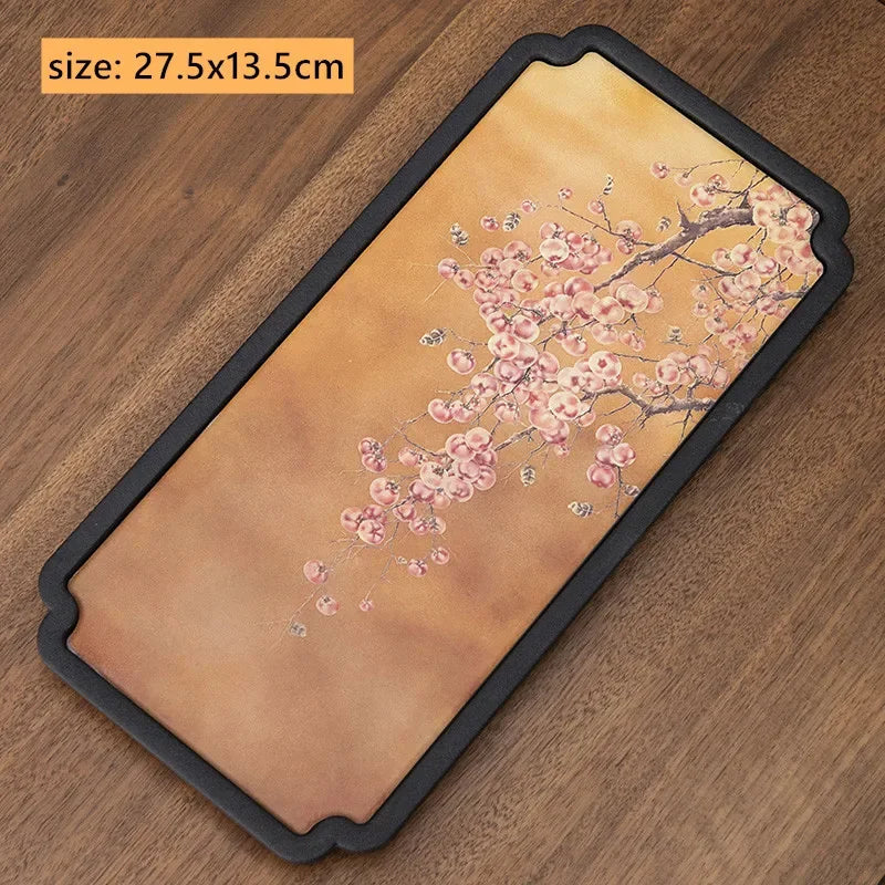 Creative Absorbent Ceramic Tea Tray