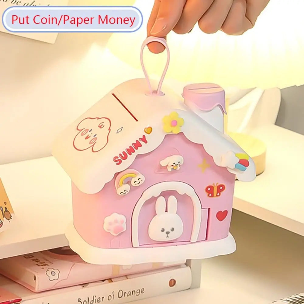 Mushroom House Money Box Plastic Key