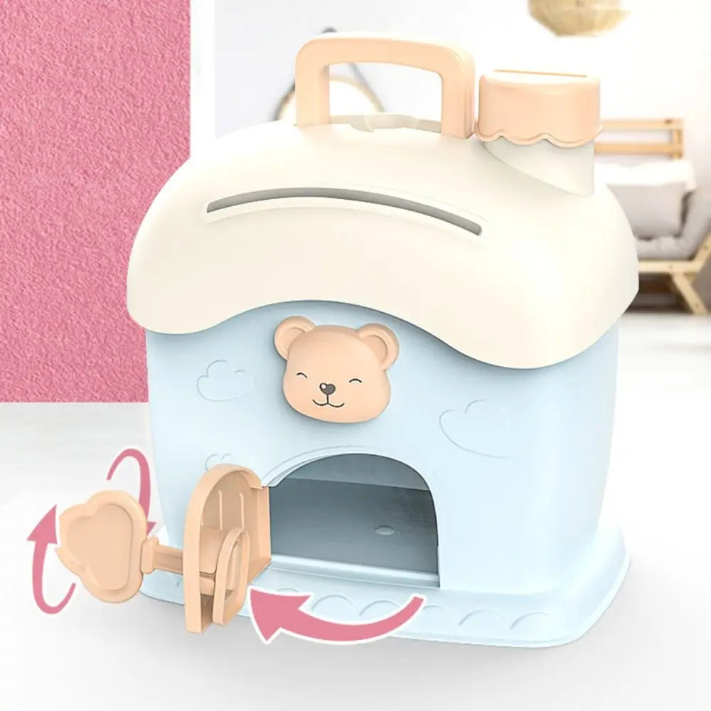 Mushroom House Money Box Plastic Key