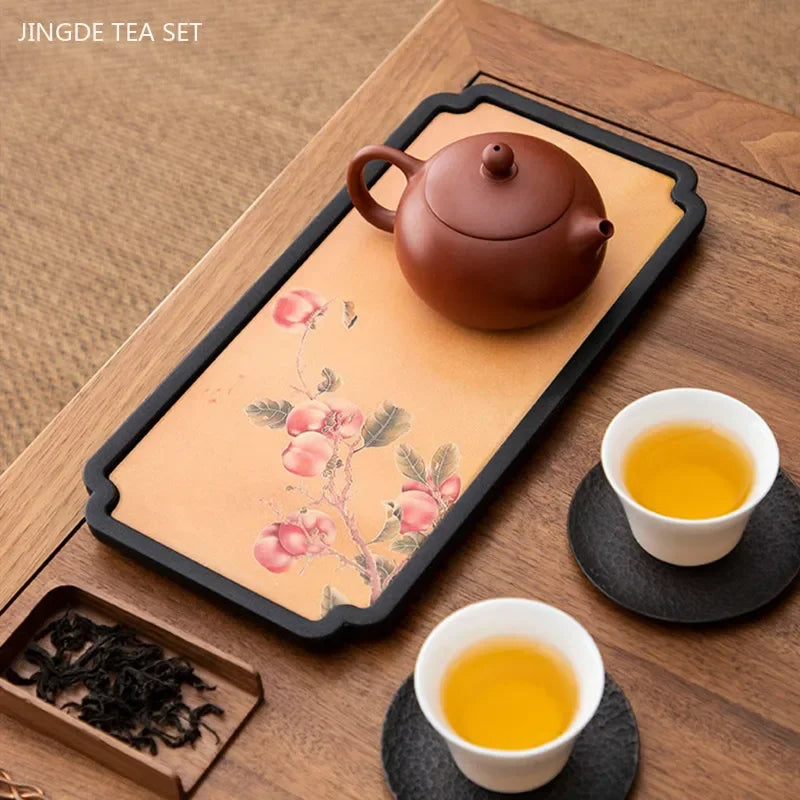 Creative Absorbent Ceramic Tea Tray