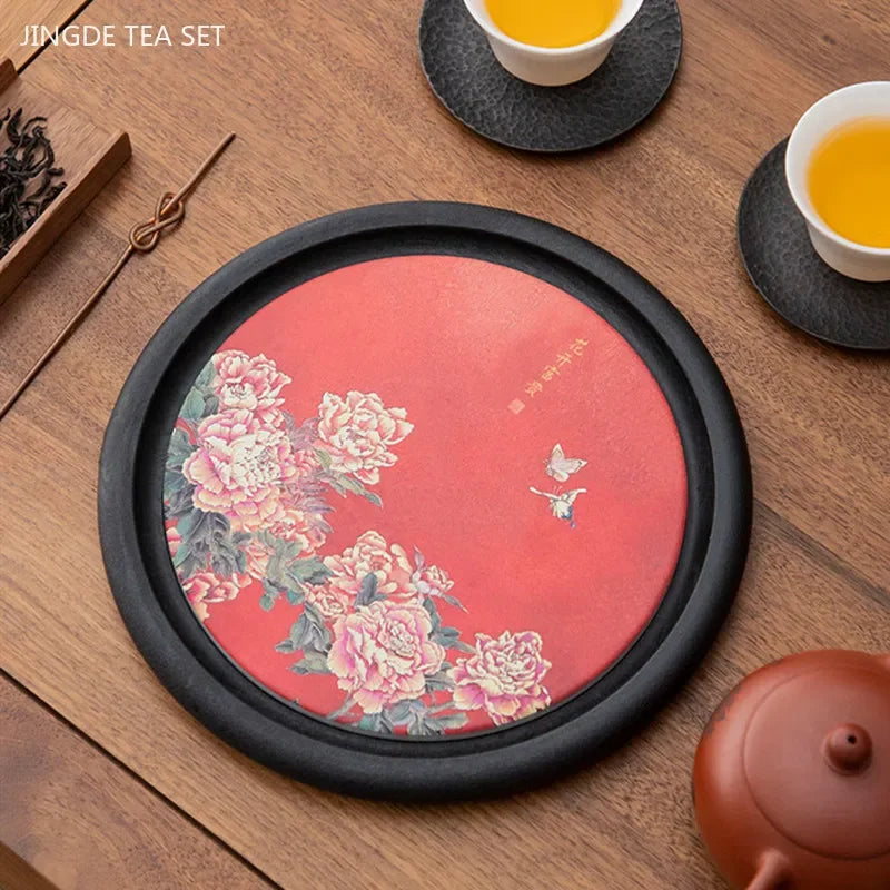Creative Absorbent Ceramic Tea Tray
