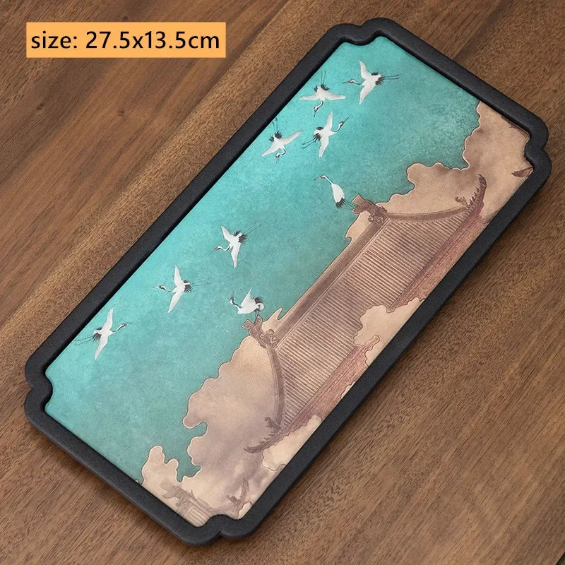 Creative Absorbent Ceramic Tea Tray