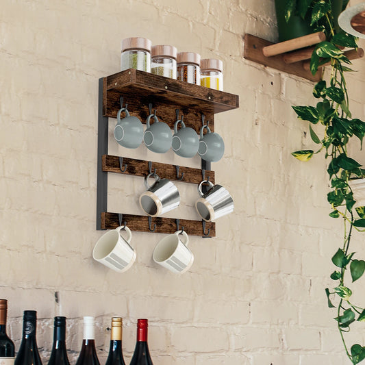 Wall Mounted Coffee Mug Holder