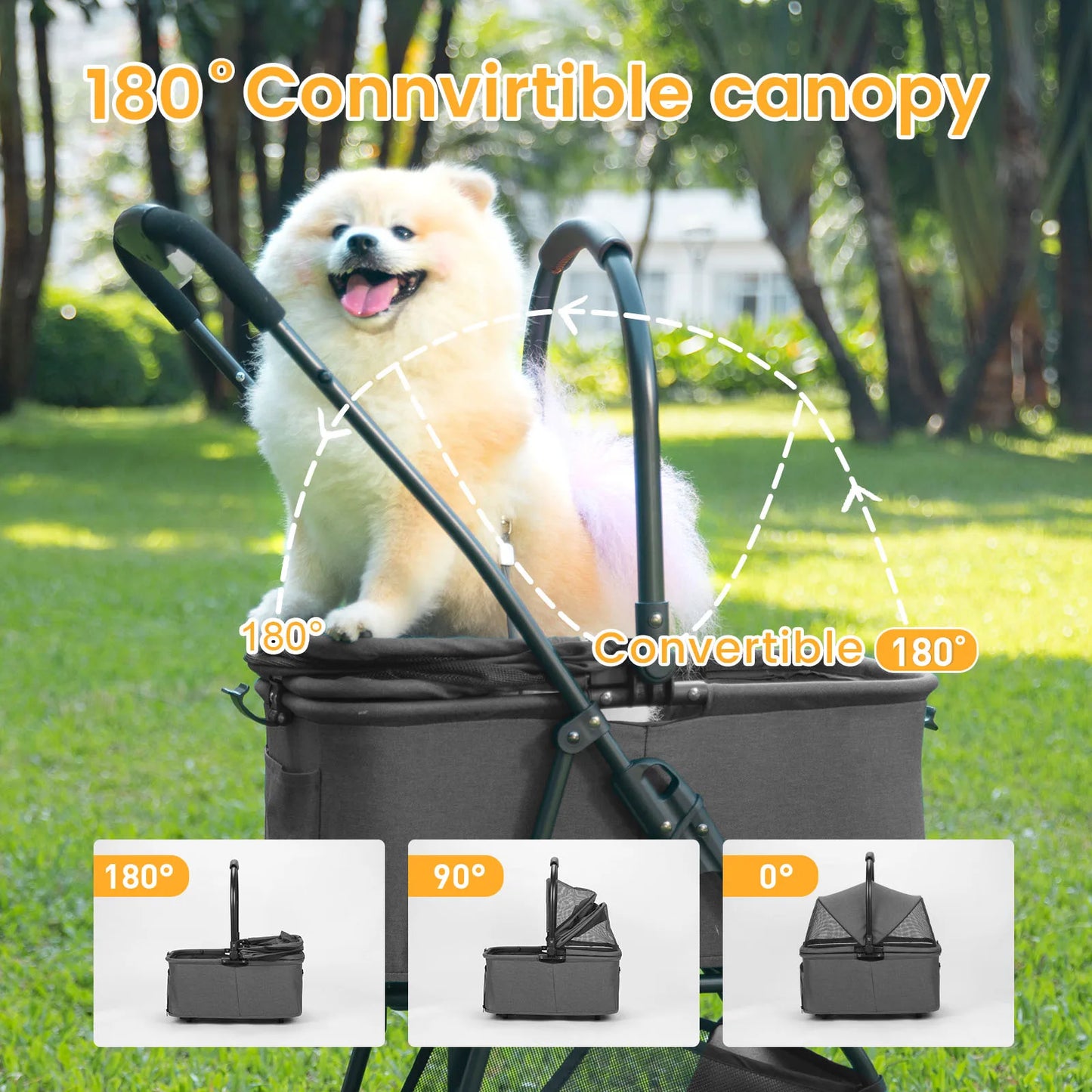 Luxury Detachable Pet Stroller