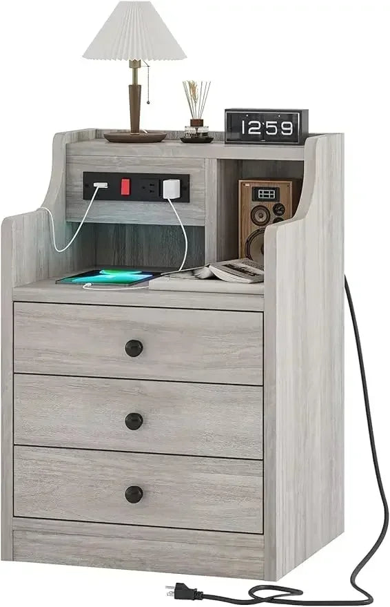 Nightstand with Charging Station