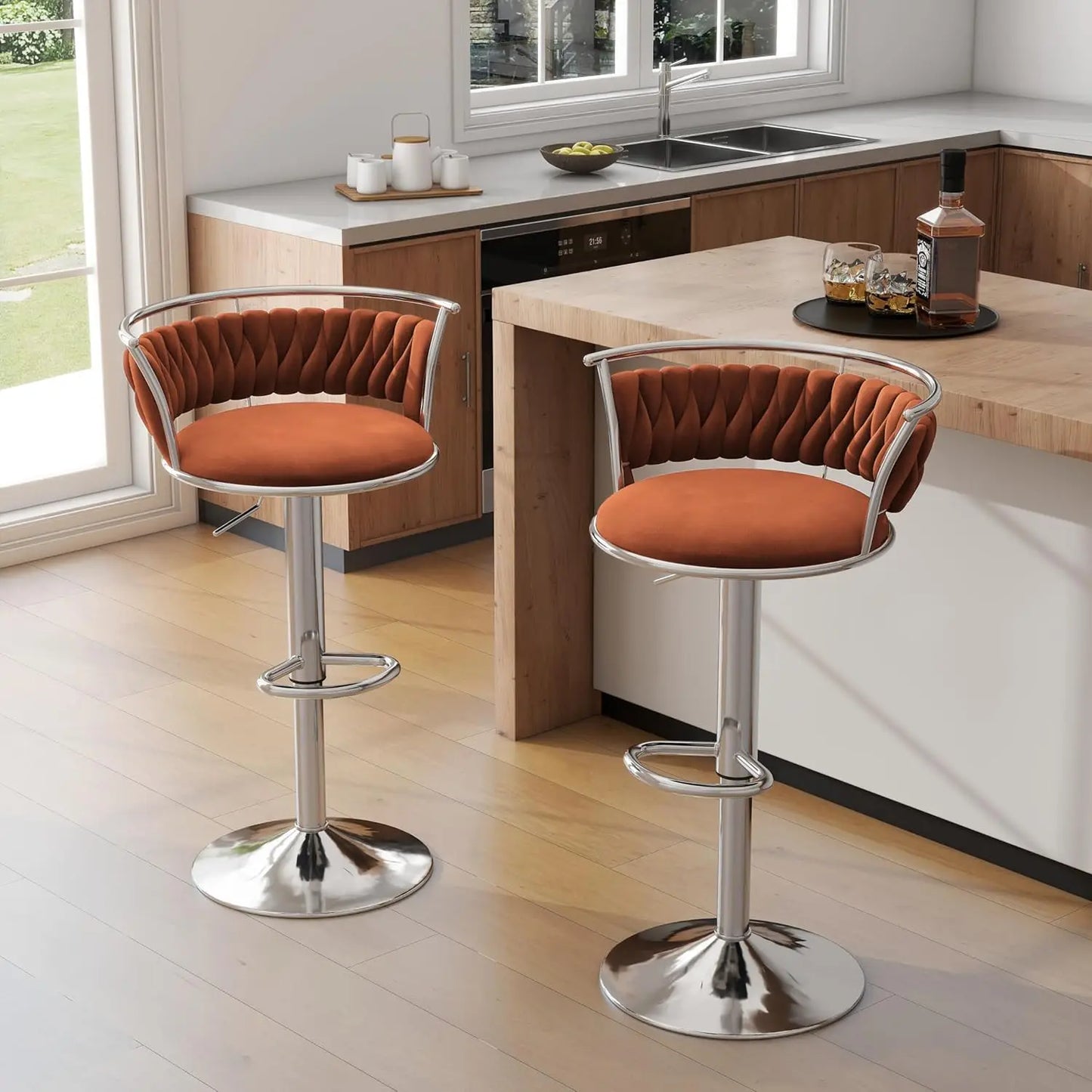 Swivel Bar Stools, Modern Adjustable