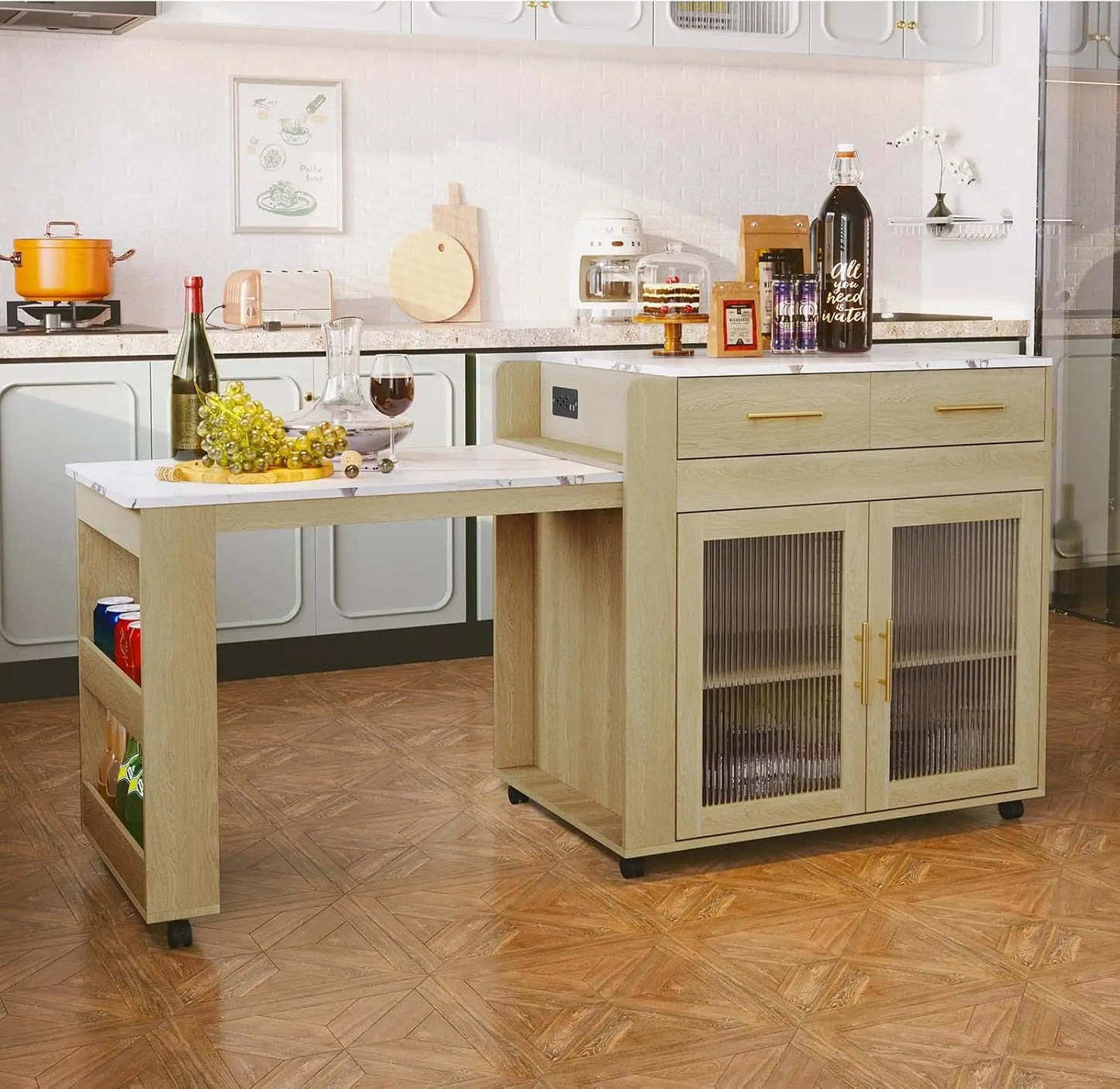 Extendable Kitchen Island On Wheels