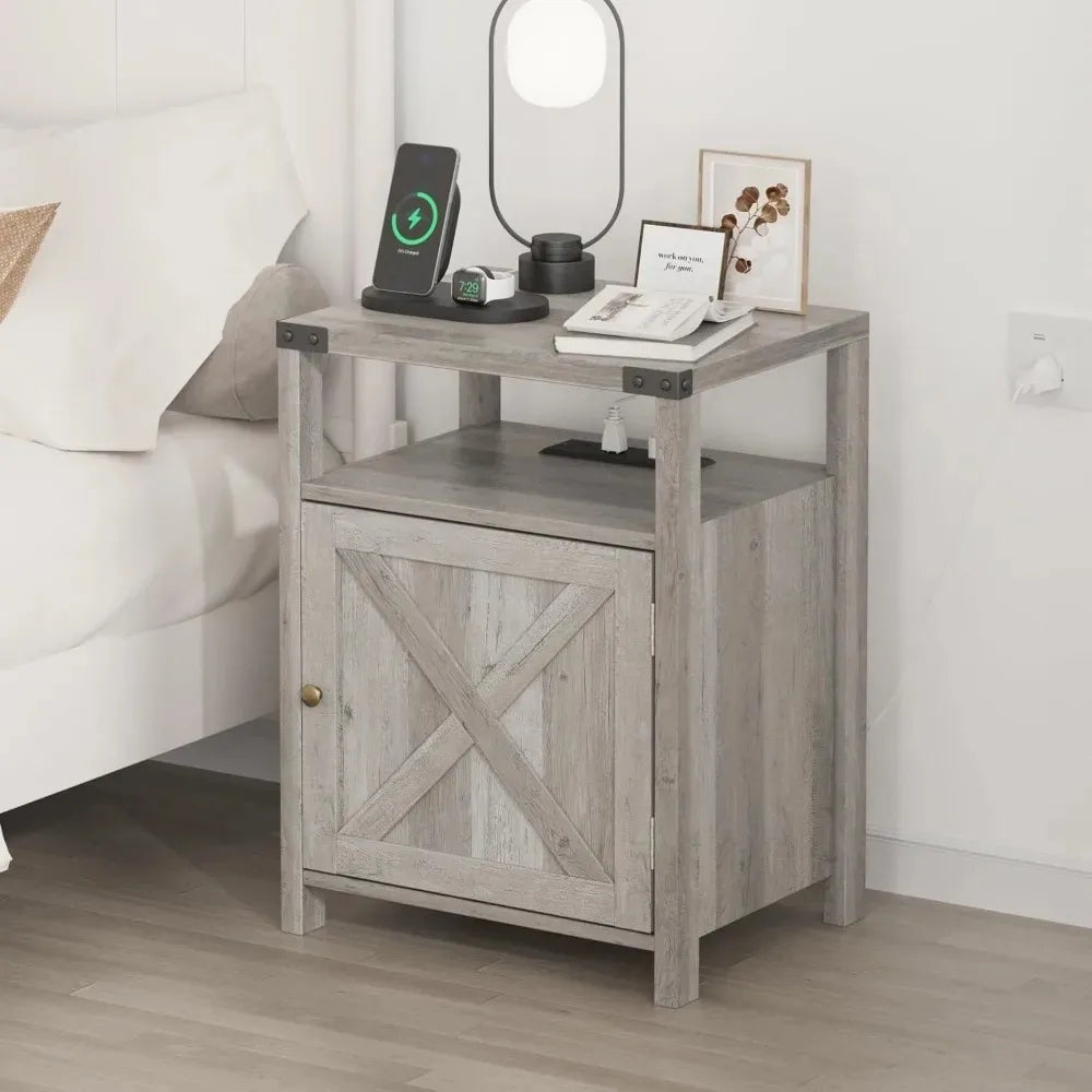 Night Stands with Charging Station.