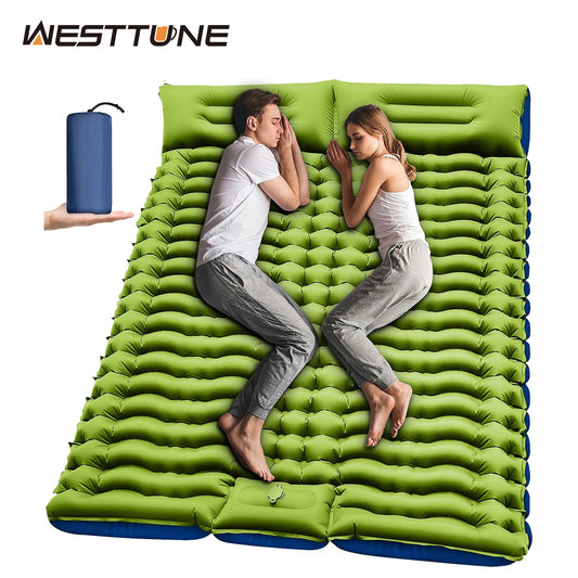 Double Sleeping Pad With Pillow Built-in