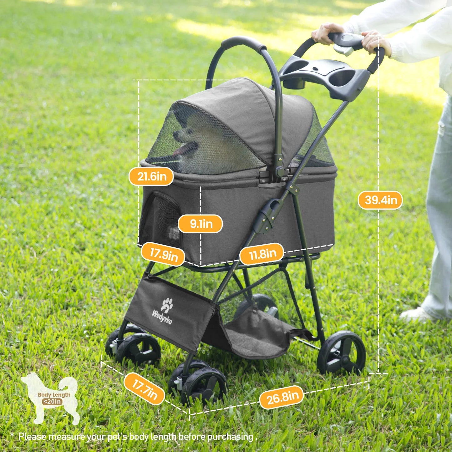 Luxury Detachable Pet Stroller