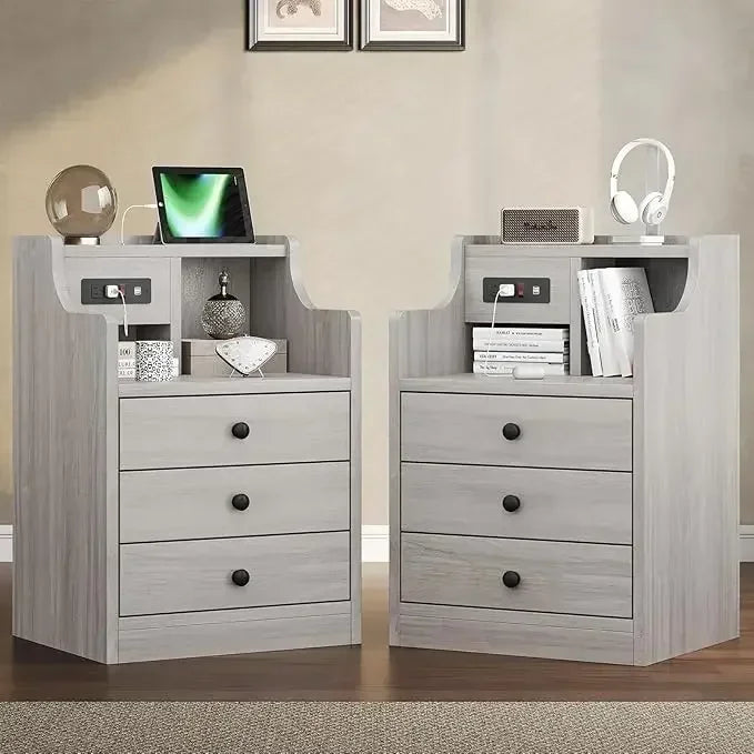 Nightstand with Charging Station