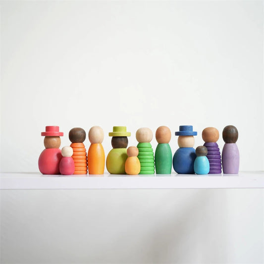 Baby Wooden Toys Nordic Wood Figures Rainbow