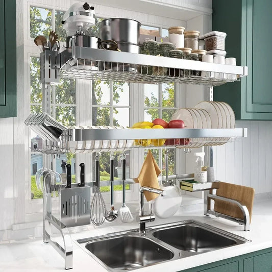 Over Sink Dish Drainer Drying Rack