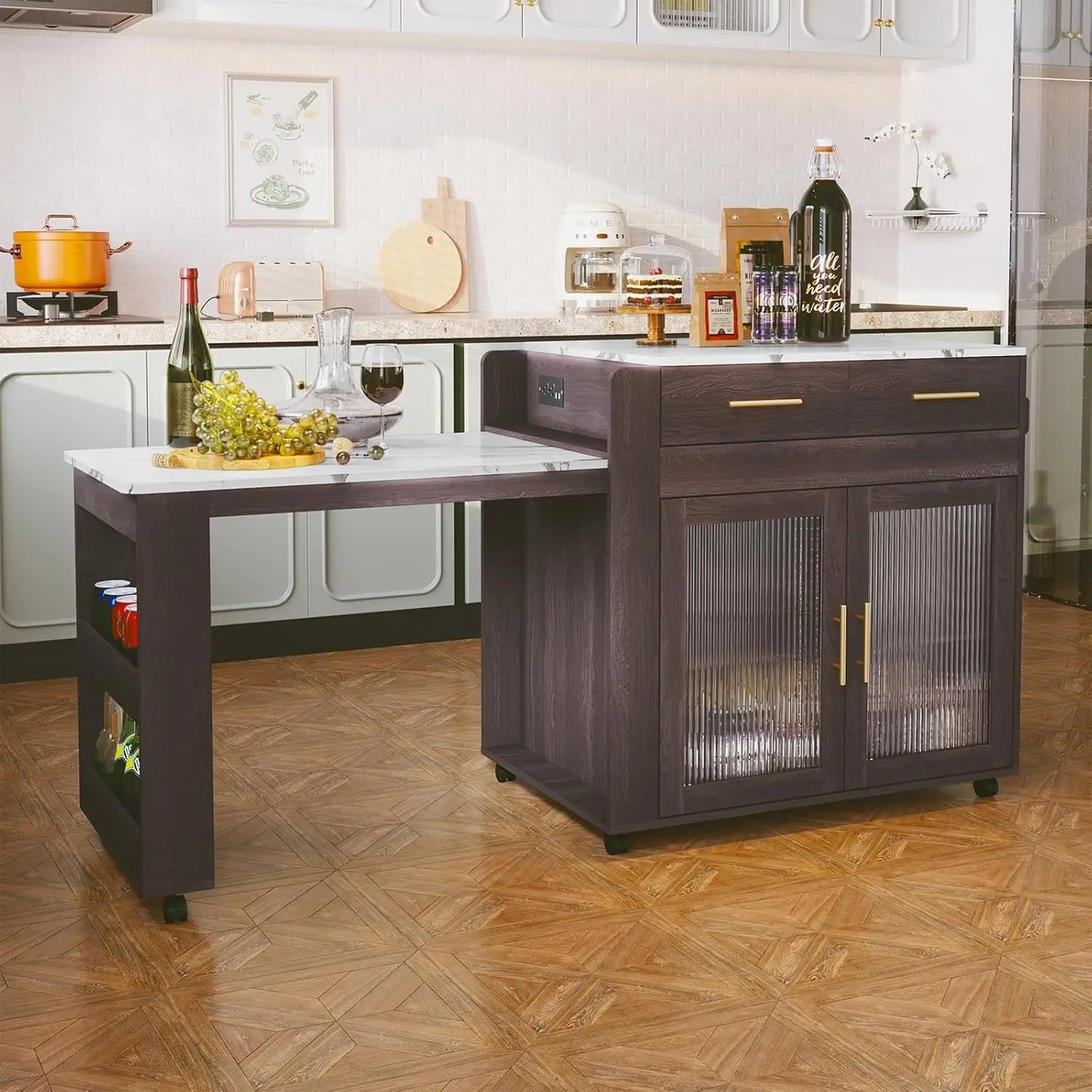 Extendable Kitchen Island On Wheels